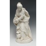 A Minton Parian figure, of a young woman, modelled by A.