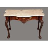 A George II style Irish mahogany serving table,