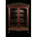 A Chinese hardwood display cabinet,