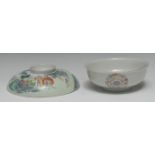 A 19th century Chinese porcelain flared circular bowl,
