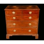 A 19th century mahogany chest,