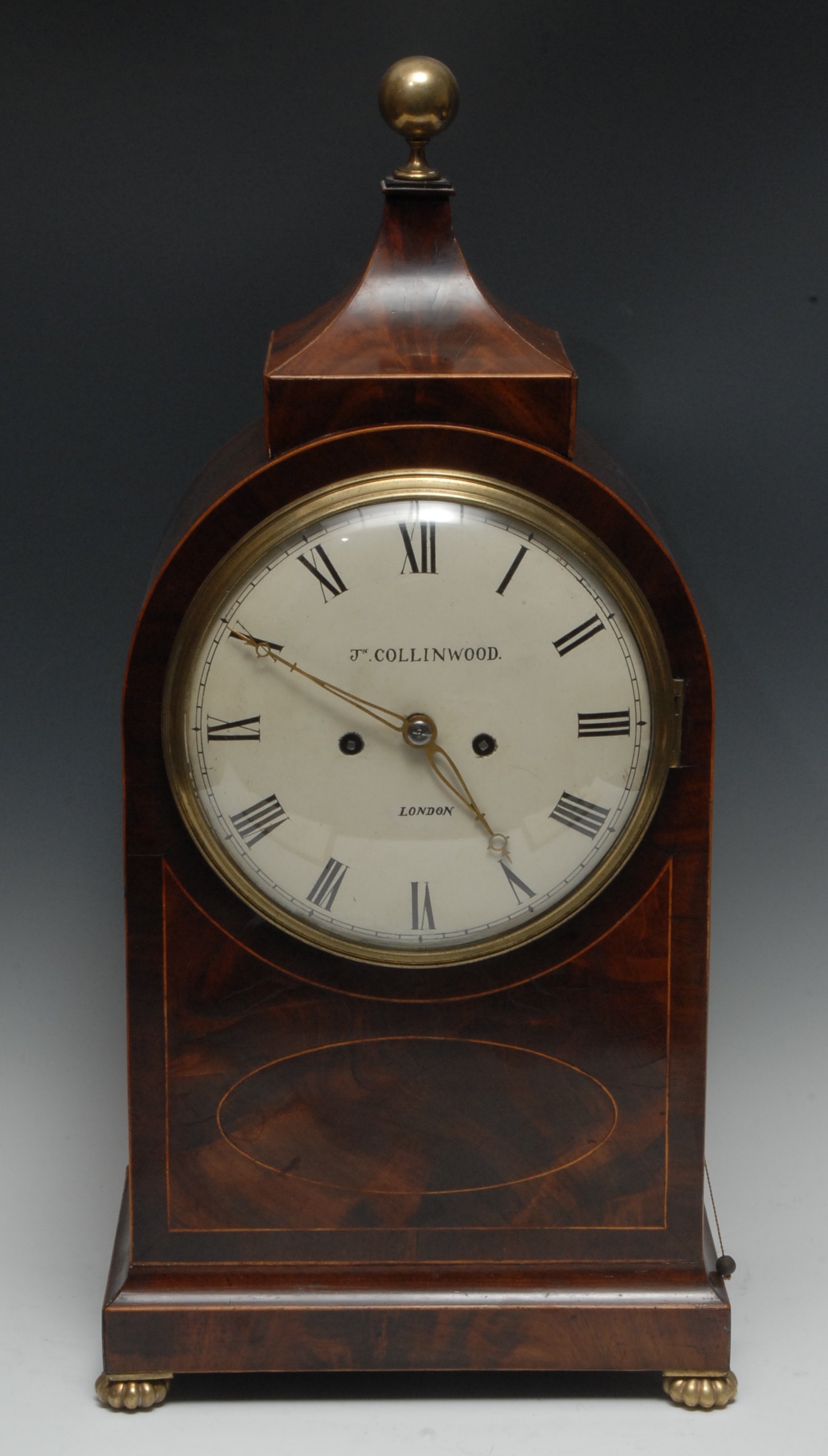 A George III mahogany bracket clock, 19.