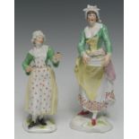 A Meissen figure, of a flower seller,