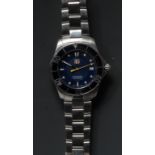 Tag Heuer - a Professional Dive 300 bracelet watch, ref WAB1112, GW1681, blue dial and fixed bezel,