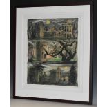 John Piper (1903 - 1992), by and after, Clytha Castle, Triptych, coloured print,