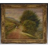 English School (19th century) The Long Walk Home oil on canvas,