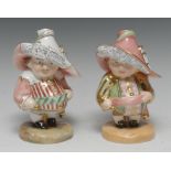 Two Royal Crown Derby Mansion House dwarves, derived from engravings by Jacques Callot,