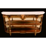 A Louis XVI style parcel-gilt pier cabinet,
