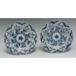 A pair of Chinese circular dishes,