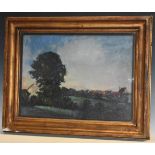 Plessy (Impressionist, early 20th century) The Field at Dusk signed and dated '27, oil on board,