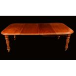 A William IV mahogany pull-out dining table,