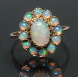 An opal cluster ring,