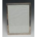 A large George V silver rectangular easel photograph frame, quite plain, 39cm high, 28.