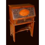 An Anglo-Indian elm bureau, early 20th century,