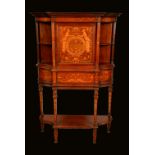 An Nouveau mahogany side cabinet,