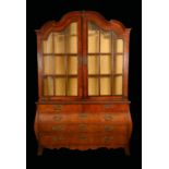 A substantial 19th century Dutch mahogany bookcase,