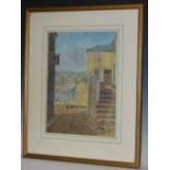 Alfred East View Down to the Shore, a Painting En Plein Air signed, oil on board,