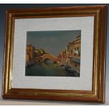 Giuseppe Manoni (Italian 20th century) Ponte Dei Tre Archi signed, oil on board, 19cm x 23.