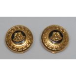 A pair of Versace lady's yellow-metal clip earrings,