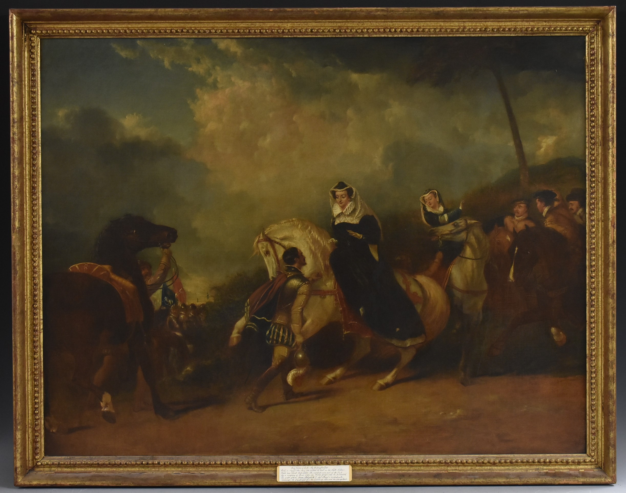 English School (19th century) The Arrest of Mary Queen of Scots oil on canvas,