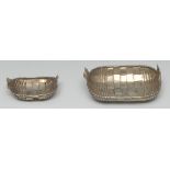 A French silver novelty miniature sweetmeat dish, as a woven basket, 10cm wide,