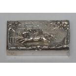 A Victorian novelty rectangular vesta case,