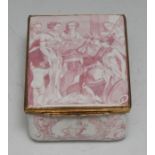 An important and rare George II York House Factory enamel table snuff box,