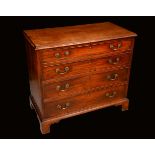 A small George III mahogany chest,