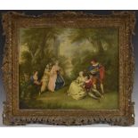 French School (19th century) A Performance in the Garden oil on canvas,