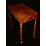 A George IV rounded rectangular drawing room table,