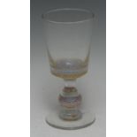 An unusual 19th century millefiori wine glass,