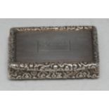 A George IV silver rectangular snuff box, maker TS,