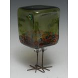 Alessandro Pianon, Italian, for Vistosi - a glass and copper bird, Polcino, 20cm high, c.