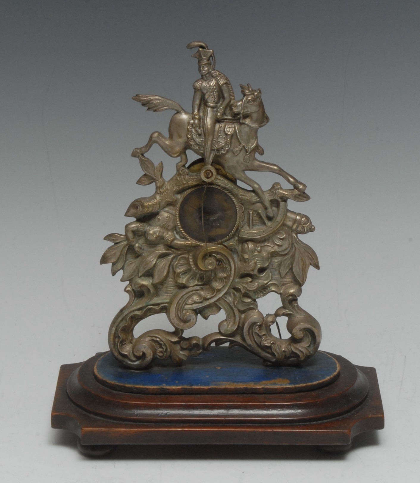 A 19th century Austrian novelty timepiece, 3cm brass dial inscribed A.