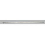 An Elizabeth II silver novelty combination desk ruler and propelling pencil, 34cm long,