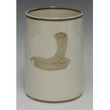 A Wedgwood creamware cylindrical mug, transfer printed with a cornucopia, line border,