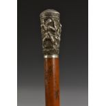 An Anglo-Indian gentleman's silver and malacca walking stick,