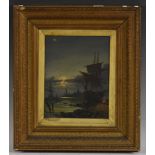 In the Manner of William Anslow Thornley Harbour by Moonlight oil on board, 24.