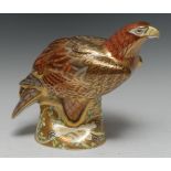 A large Royal Crown Derby Prestige Edition paperweight, Golden Eagle, modelled by Donald Brindley,