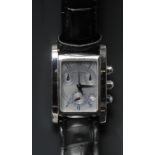 Longines - a stainless steel chronograph wristwatch,