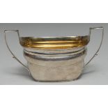 A George III Scottish silver two-handled sugar basin,