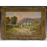Sydney Watts (20th century) Snowdonia Cottage signed, oil on canvas,