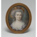 French School (19th century), a portrait miniature,