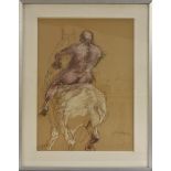 **Withdrawn**Claude Weisbuch (1927 - 2014) La Cavalier signed, crayon and gouache,