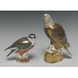 A Royal Crown Derby paperweight, White Tailed Sea Eagle, gold stopper, 20.