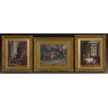 English School (19th century) A set of three,