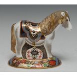 A Royal Crown Derby paperweight, MIniature Shetland Pony, exclusive to Sinclairs, limited edition,