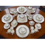 An extensive Wedgwood Amherst pattern part dinner, tea and coffee service, including coffee pot,