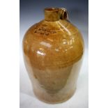 A large stoneware flagon, stamped R Barker, Bourn,