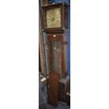 A George III oak longcase clock, for restoration, the chapter ring inscribed Wainwright,